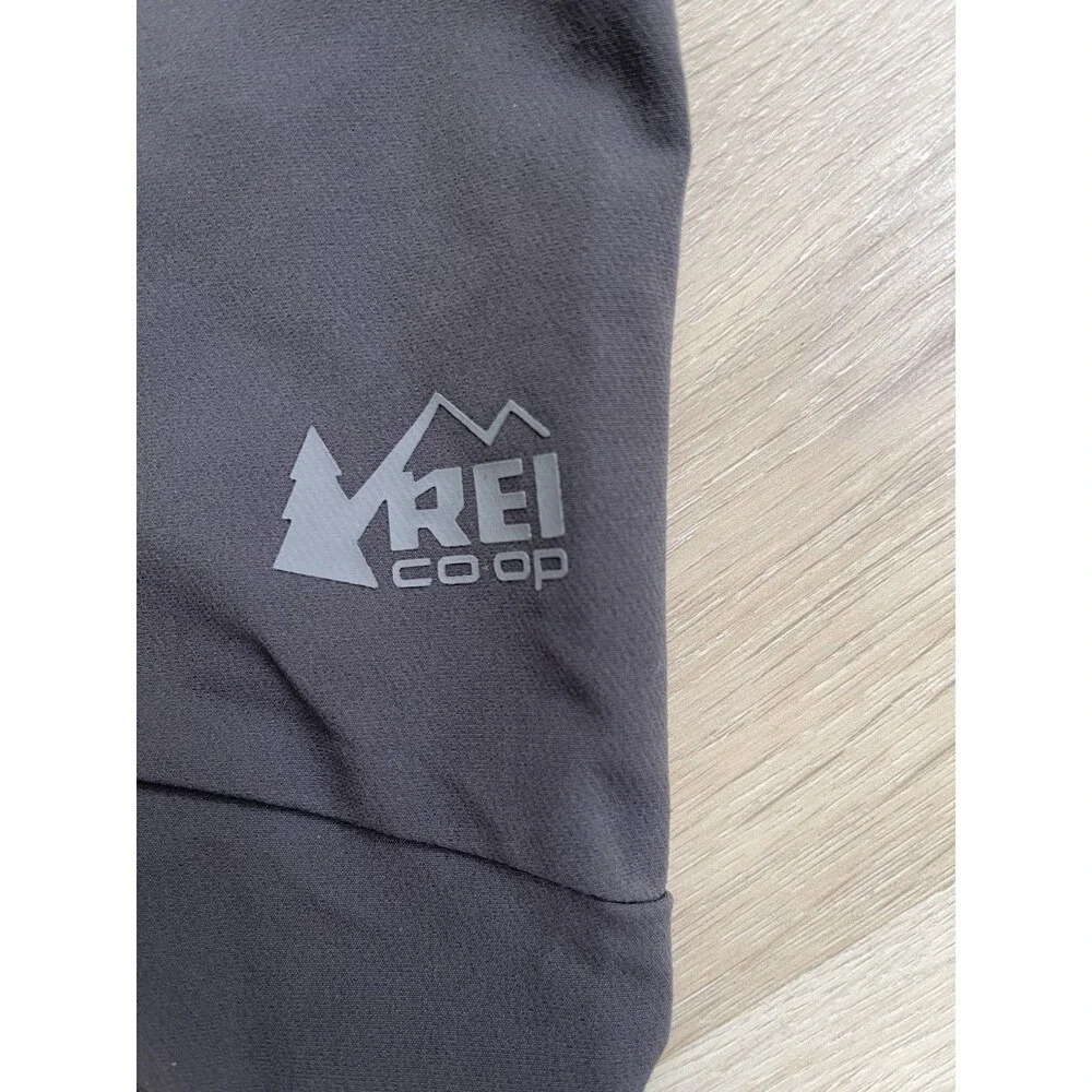 REI Co-op Men's Gray Track Pants 40W x 30L Semi-Fitted Zip Pocket Activated